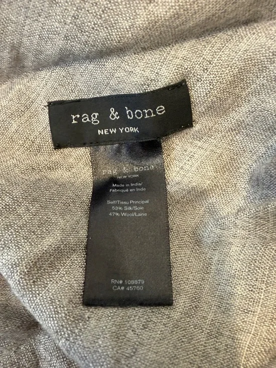 rag & bone Neutral Gray Linen-Silk Blend Top - Picture 2 of 8